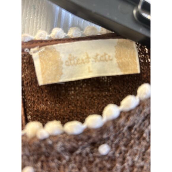 Altar’d State Brown And Cream Sweater Large - Picture 3 of 8